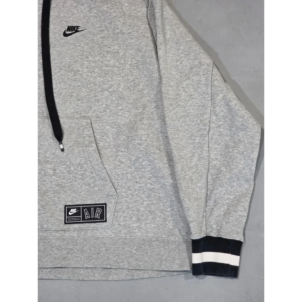 Nike Air Full Zip Hoodie Gray Black Spell Out XXL Authentic Sportswear‎